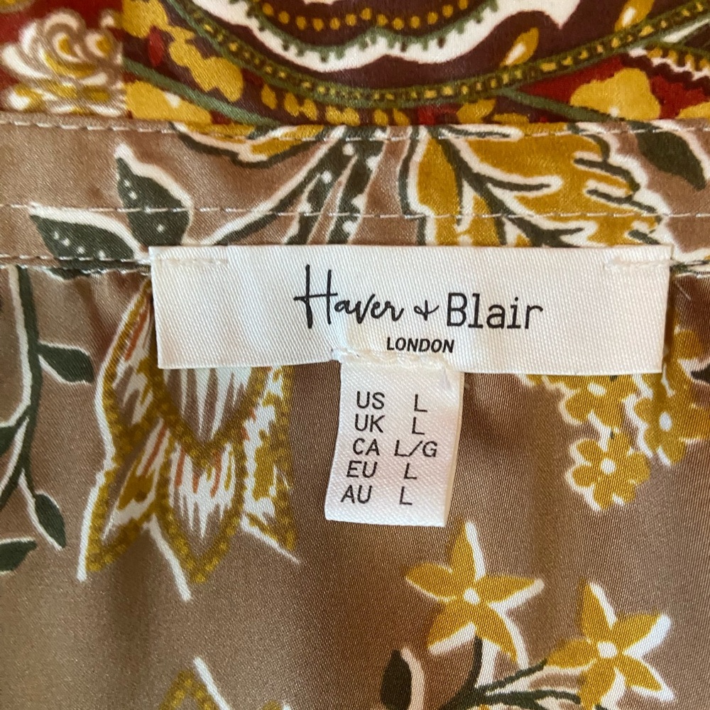 Women's Boho Patchwork Floral Button-Up Blouse In… - image 7